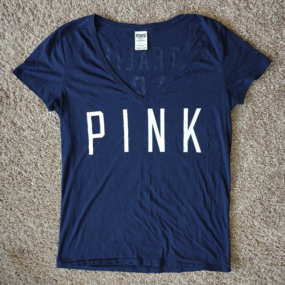 PINK Victoria's Secret Seattle Mariners V-Neck Tee Large - Picture 2 of 6